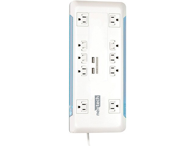 Nexxtech 10 Outlet Surge Block with Dual USB