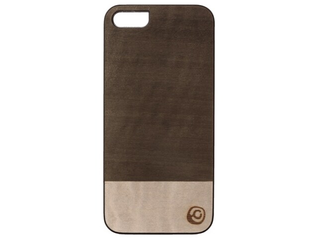 Affinity Realwood Case for iPhone 5 5s Aniegre Wood Einstein with Black Sides