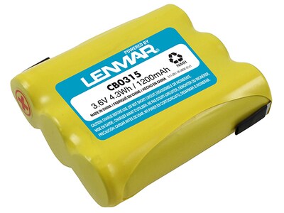 Lenmar CB0315 Replacement Battery for Cordless Phones using 3.6V 700mAh Nickel Cadmium