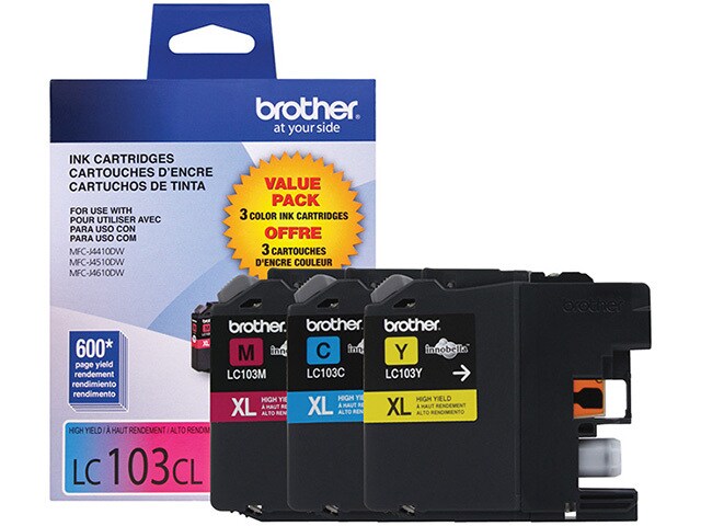 Brother 3 Pack LC1033PKS High Yield Ink Cartridges Magenta Cyan and Yellow