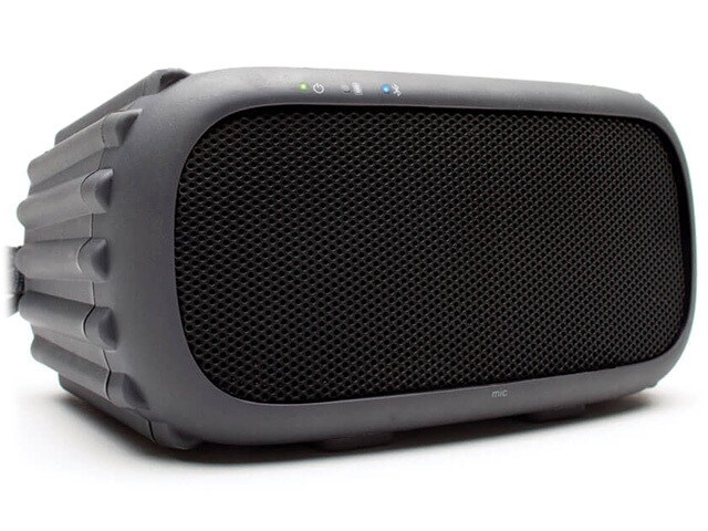 ECOROX Portable BluetoothÂ® Waterproof Speaker with Mounting Options Grey Black