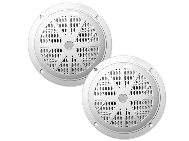 Pyle PLMR41W Marine Audio 4 quot; with Dual Cone Waterproof Stereo Speaker System Pair White