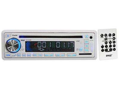 Pyle PLCD35MR Marine Audio AM-FM/MPX In-Dash CD/MP3 Player - White