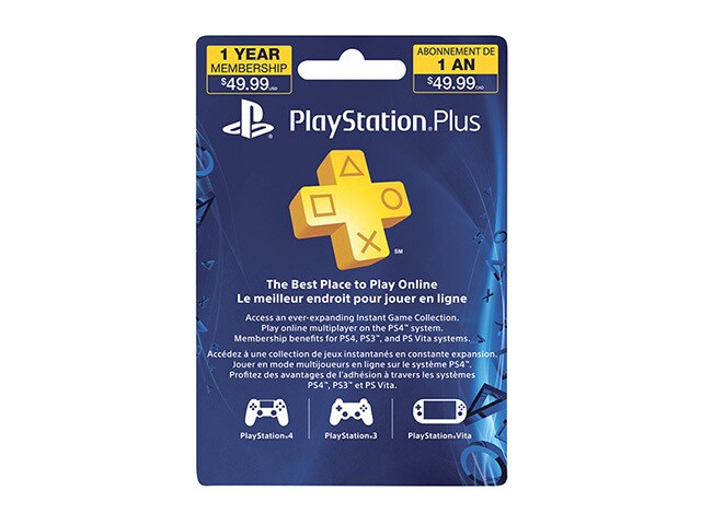PlayStationÂ® Plus 1 year membership card