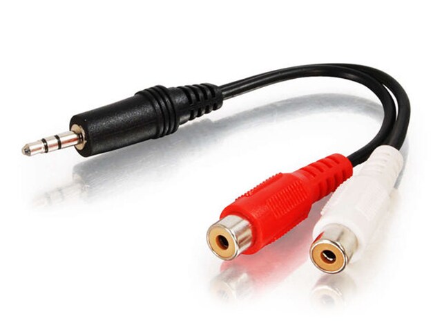 C2G 40422 3.5mm Stereo Male to 2 RCA Female Y Cable