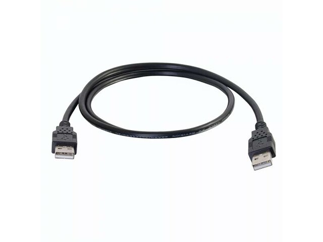 C2G 28105 1m 3 USB 2.0 A Male to A Male Cable Black