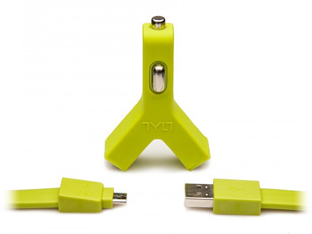 TYLT Y Charge 2.1 Micro Dual Car Charger Green