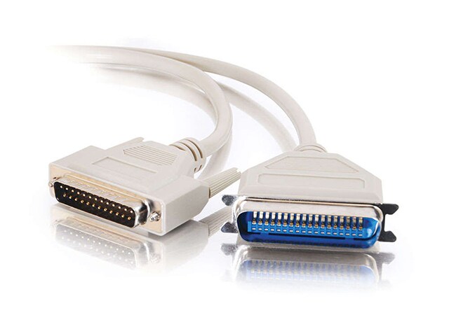 C2G 02798 1.8m 6 DB25 Male to Centronics 36 Male Parallel Printer Cable