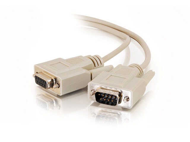 C2G 02712 3m 10 DB9 M F Serial RS232 Extension Cable Beige