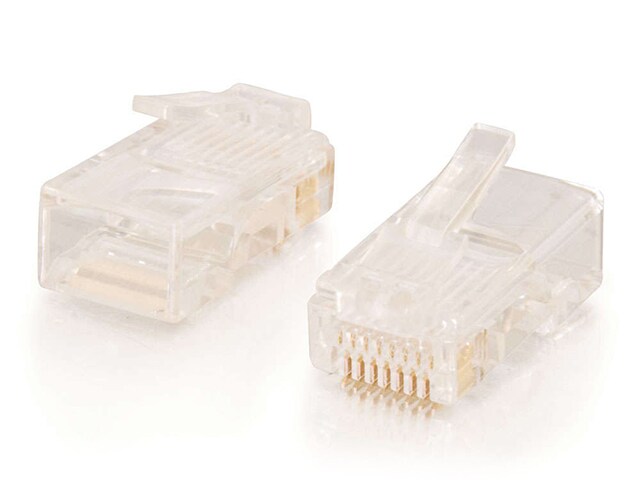 C2G 11380 RJ45 Cat5E Modular Plug for Round Stranded Cable 50 Pack