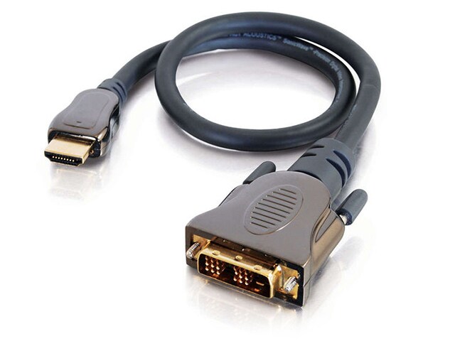 C2G 40286 0.5m 1.6 SonicWave HDMI to DVI D Digital Video Cable M M In Wall CL2 Rated