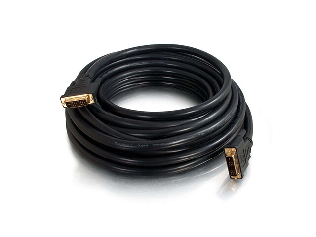 C2G 41232 4.6m 15 Pro Series Single Link DVI D Digital Video Cable M M In Wall CL2 Rated