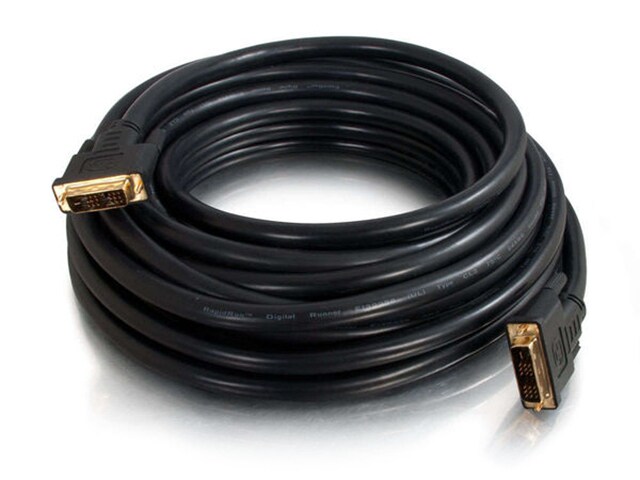 C2G 41233 7.6m 25 Pro Series Single Link DVI D Digital Video Cable M M In Wall CL2 Rated