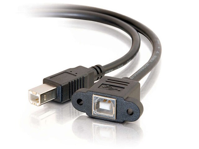 C2G 28072 45cm 1.5 Panel Mount USB 2.0 B Female to B Male Cable