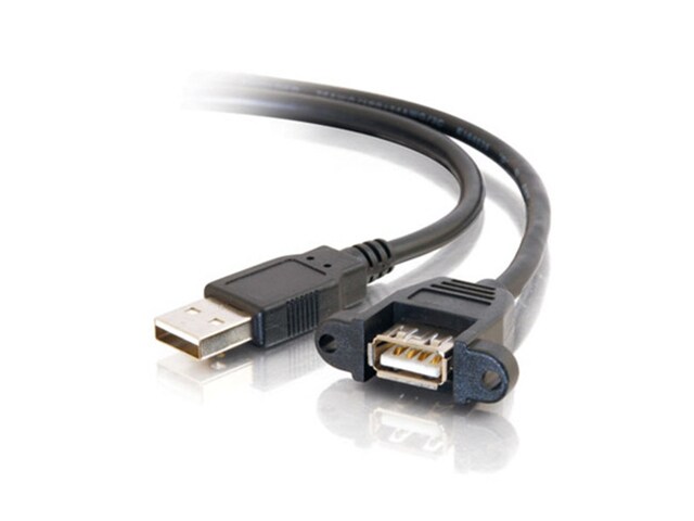 C2G 28061 30cm 1 Panel Mount USB 2.0 a Male to a Female Cable