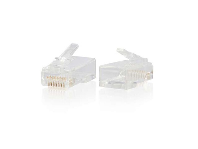 C2G 00887 RJ45 Cat6 Modular Plug for Round Solid Stranded Cable 10 Pack