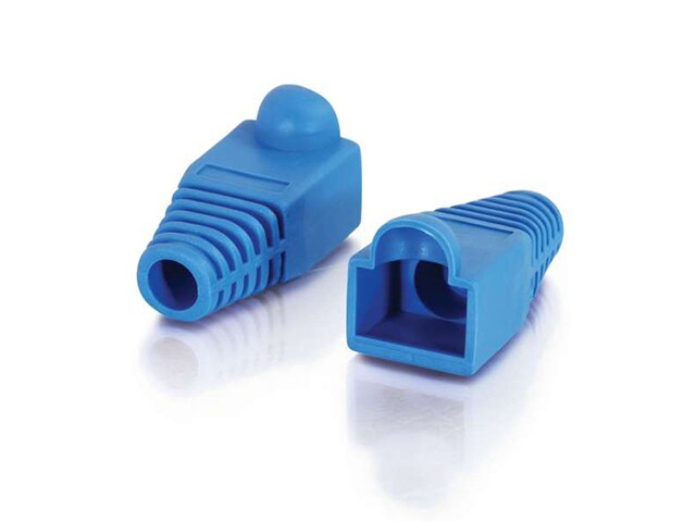 C2G 04757 RJ45 Snagless Boot Cover 6.0mm OD Blue 50 Pack