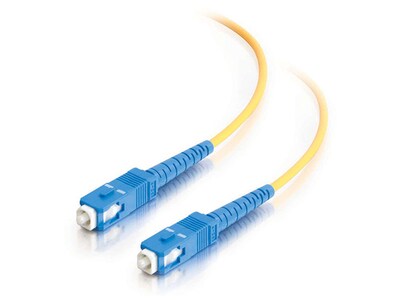 C2G 37128 1m SC-SC 9/125 OS1 Simplex Singlemode PVC Fiber Optic Cable - Yellow