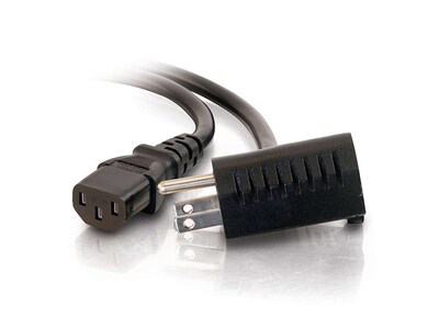 C2G 30536 1.8m (6') 16 AWG Universal Power Cord with Extra Outlet