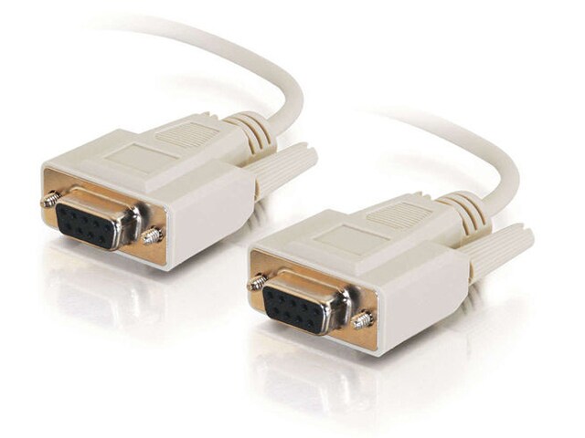 C2G 10480 0.3m 1 DB9 F F Serial RS232 Null Modem Cable Beige