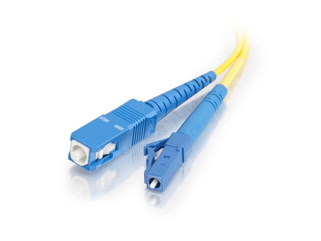C2G 37110 3m LC SC 9 125 OS1 Simplex Singlemode PVC Fiber Optic Cable Yellow