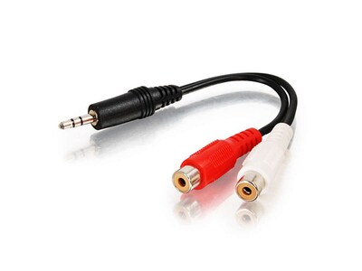 C2G 40425 1.8m (6ft) One 3.5mm Stereo Male to Two RCA Stereo Female Y-Cable