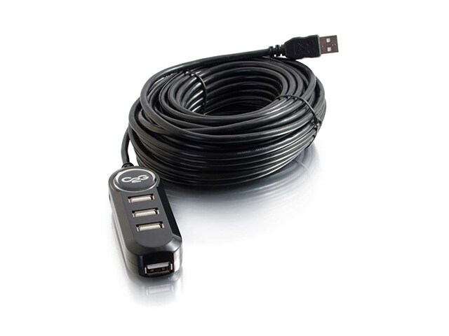 C2G 38990 12m 39.4 USB 2.0 A Male to A Female 4 Port Active Extension Cable