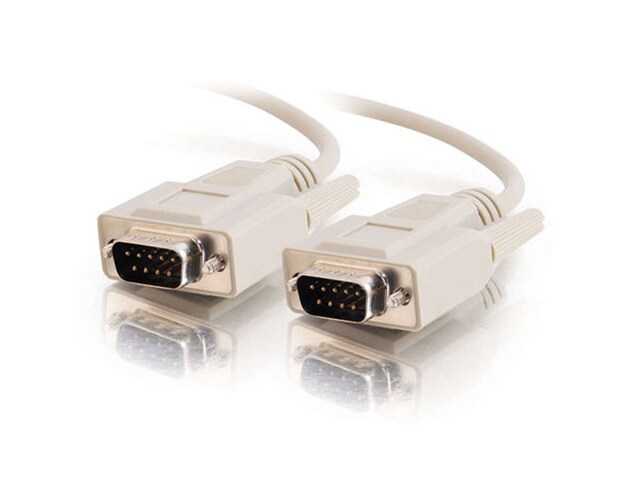 C2G 25219 30cm 1 DB9 M M Serial RS232 Cable Beige