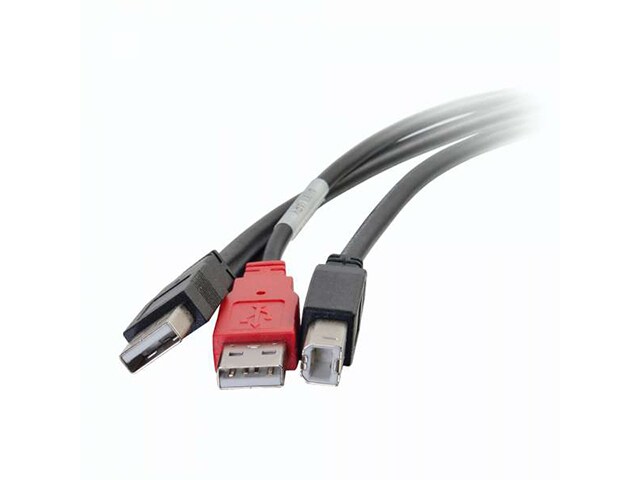 C2G 28108 1.8m 6 USB 2.0 One B Male to Two A Male Y Cable