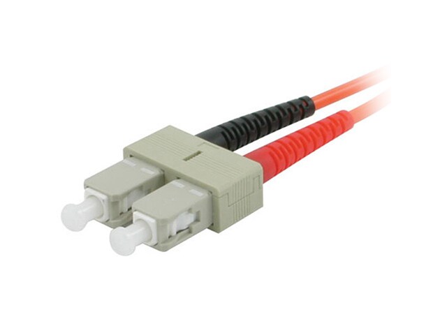 C2G 09130 3m 9.8 SC ST 62.5 125 OM1 Duplex Multimode PVC Fiber Optic Cable Orange