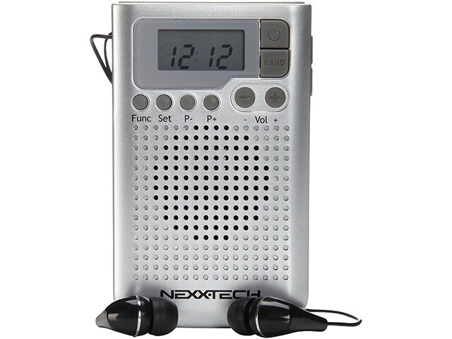 Nexxtech AM FM Alarm Pocket Radio