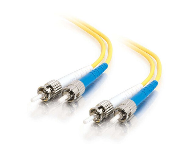 C2G 13701 3m 9.8 ST ST 9 125 OS1 Duplex Singlemode PVC Fiber Optic Cable Yellow