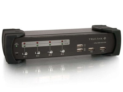 Commutateur TruLink à 4 Ports VGA et USB 2.0 KVM, avec audio