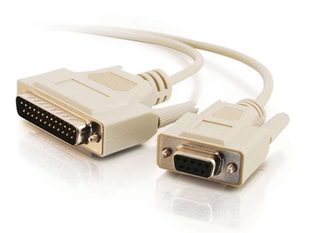 C2G 03021 4.5m 15 DB25 Male to DB9 Female Null Modem Cable