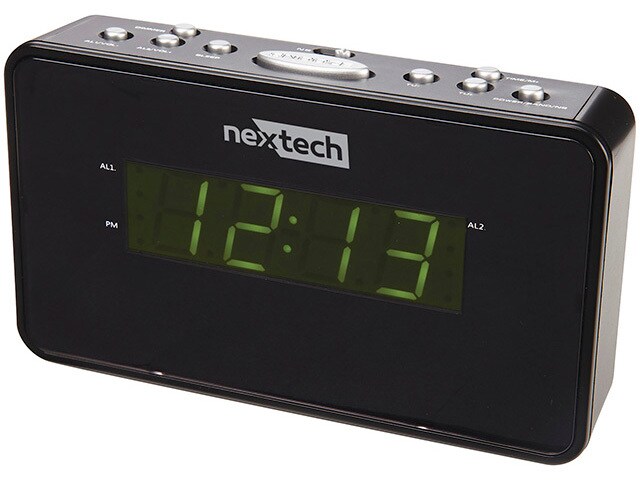 Nexxtech Dual Alarm Clock Radio with Nature Sounds
