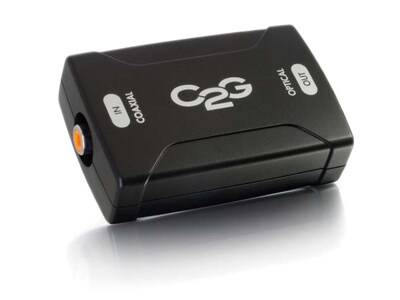 C2G 40018 Coaxial to Toslink Optical Digital Audio Converter