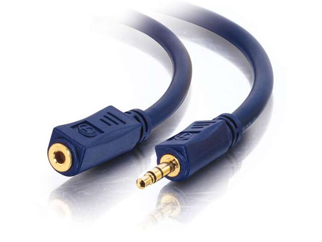 C2G 40606 0.46m 1.5ft Velocity 3.5mm M F Stereo Audio Extension Cable