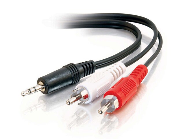 C2G 39943 3.7m 12ft Value Series One 3.5mm Stereo Male To Two RCA Stereo Male Y Cable