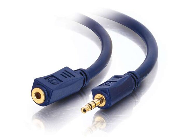 C2G 40608 1.8m 6ft Velocity 3.5mm M F Stereo Audio Extension Cable