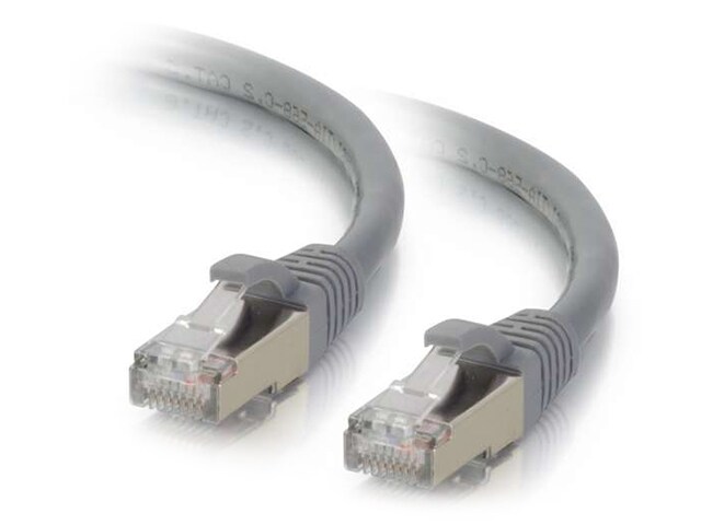 C2G 00775 0.6m 2 Cat6 Snagless Shielded STP Network Patch Cable Grey