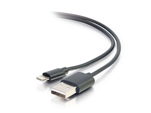 C2G 35499 1m USB A Male To Lightning Male Sync And Charging Cable Black