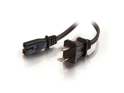 C2G 27399 1.8m (6ft) 18AWG 2-Slot Polarized Power Cord (NEMA 1-15P to IEC320C7)