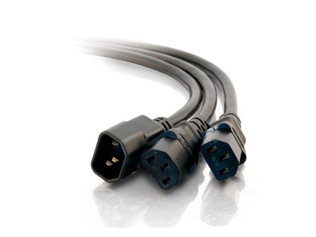 C2G 29818 1.8m 6 16 Awg 1 To 2 Power Cord Splitter 1 IEC320C14 to 2 IEC320C13