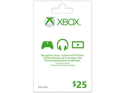 Carte de 25 $ pour Xbox - Canada