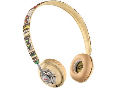 House of Marley JH041-TR Harambe On-Ear Headphones with 1-Button Mic - Tribe