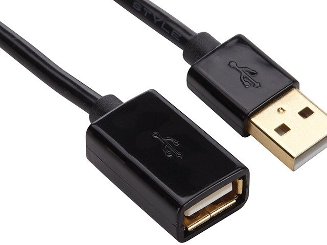 Nexxtech 3m 10 USB A Male to A Female 2.0V Single Extension Cable â€“ Black