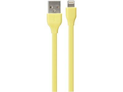 Nexxtech 1.2m (4') Lightning-to-USB Sync and Charge Flat Cable - Yellow