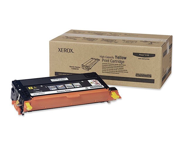 Xerox 113R00725 High Capacity Print Cartridge for Phaser 6180 Series â€“ Yellow