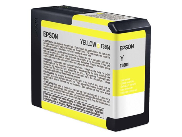 Epson T580400 80ml Photo UltraChrome K3 Ink Cartridge Yellow