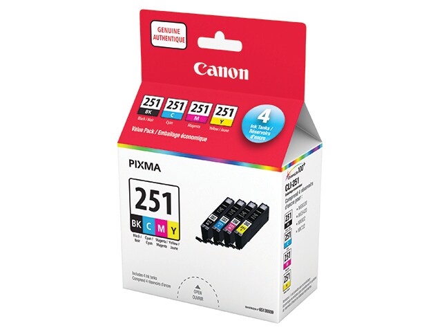 Canon CLI 251 CMYK Ink Cartridge Value Pack